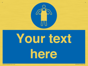 Custom Protective Apron Required Sign